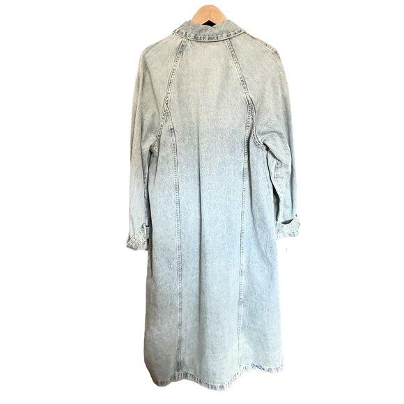 Zara Blue Denim Trench Coat - Picture 16 of 16